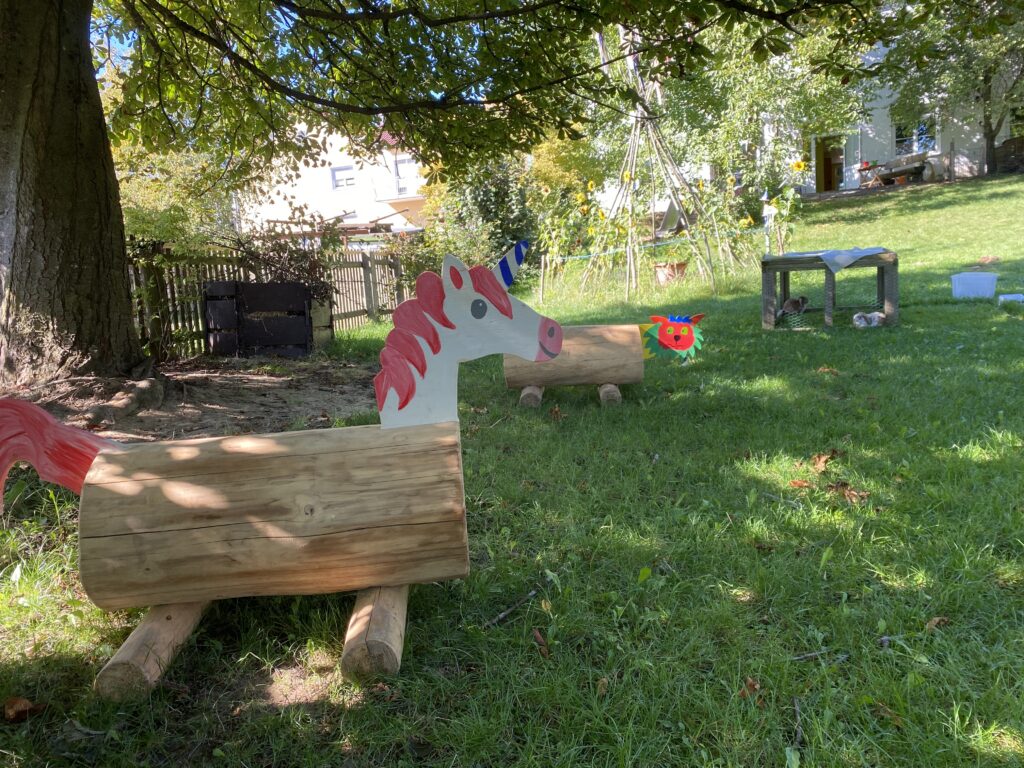 Ein Zauberhafte Hufeisen im Park.